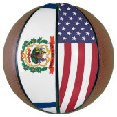 ウェストバージニア州旗を持つフルサイズバスケットボール バスケットボール (縦)