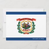 ウェストバージニア州旗を持つベビーシャワー招待状 招待状 (裏面)