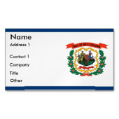 ウェストバージニア州旗を持つ名刺マグネット マグネット名刺 (正面)