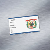 ウェストバージニア州旗を持つ名刺マグネット マグネット名刺 (インサイチュ)