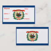 ウェストバージニア州旗を持つ名刺 名刺 (正面/裏面)