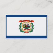 ウェストバージニア州旗を持つ名刺 名刺 (裏面)