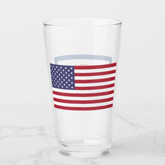 ウェストバージニア州旗を持つ愛国的なガラス杯 タンブラーグラス (裏面)