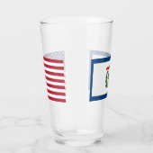 ウェストバージニア州旗を持つ愛国的なガラス杯 タンブラーグラス (右)