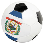 ウェストバージニア州旗を持つ愛国的なサッカーボール サッカーボール (3/4)