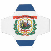 ウェストバージニア州旗を持つ愛国的なサッカーボール サッカーボール (フラット)