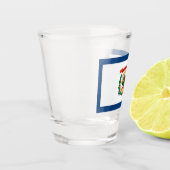 ウェストバージニア州旗を持つ愛国的なショットグラス ショットグラス (左)