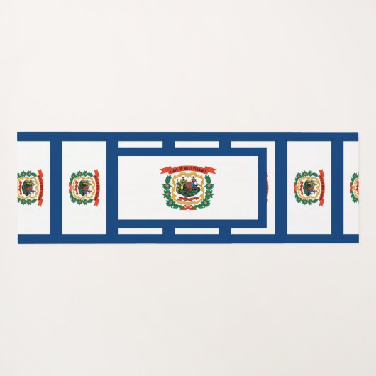 ウェストバージニア州旗を持つ愛国的なヨガマット ヨガマット (裏面(横))