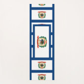 ウェストバージニア州旗を持つ愛国的なヨガマット ヨガマット (正面)