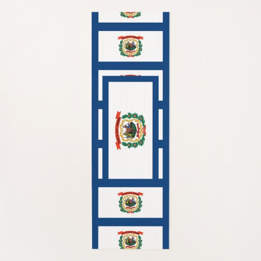 ウェストバージニア州旗を持つ愛国的なヨガマット ヨガマット (正面)