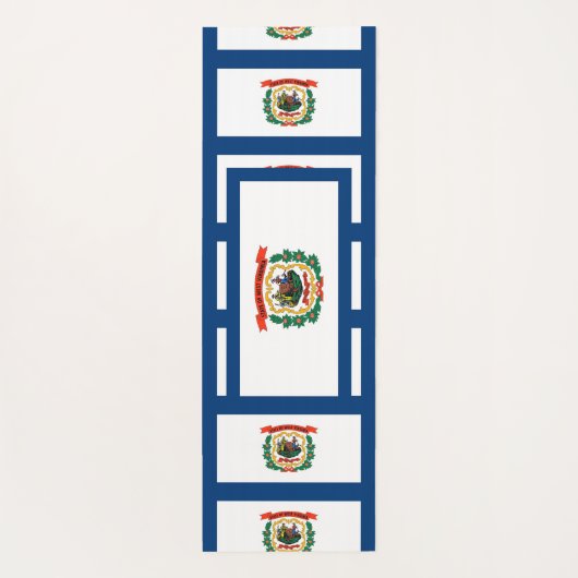 ウェストバージニア州旗を持つ愛国的なヨガマット ヨガマット (裏面)