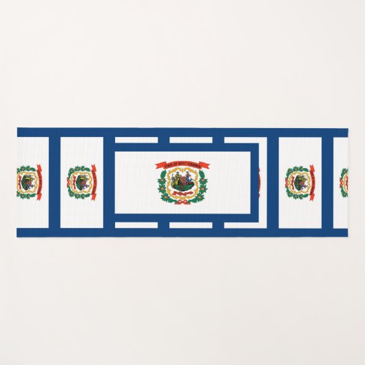 ウェストバージニア州旗を持つ愛国的なヨガマット ヨガマット (正面(横))