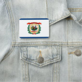 ウェストバージニア州旗を持つ愛国的な名前タグ 名札 (インサイチュ)