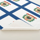 ウェストバージニア州旗を持つ愛国的シェルパ毛布 シェルパブランケット (3/4)