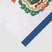 ウェストバージニア州旗を持つ愛国的ティッシュペーパー 薄葉紙 (詳細)