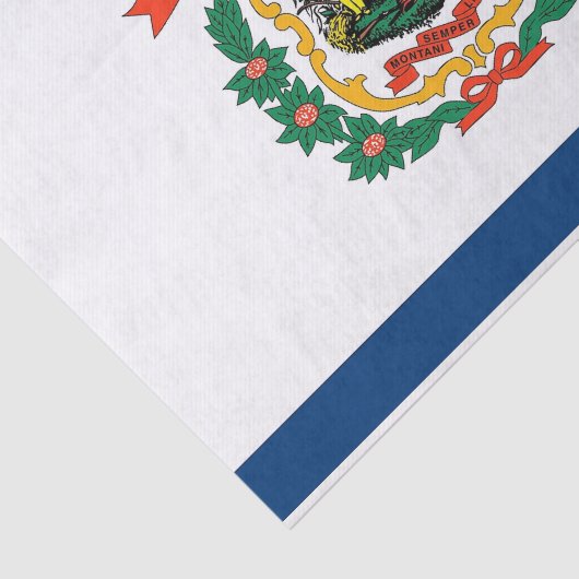 ウェストバージニア州旗を持つ愛国的ティッシュペーパー 薄葉紙 (詳細)