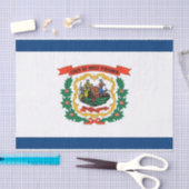 ウェストバージニア州旗を持つ愛国的ティッシュペーパー 薄葉紙 (クラフト)