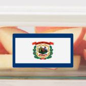 ウェストバージニア州旗を持つ愛国的ラベル ラベル (貼付)