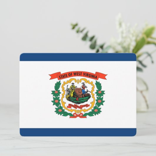 ウェストバージニア州旗を持つ愛国的招待状 招待状 (スタンド正面)