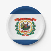 ウェストバージニア州旗を持つ愛国的紙プレート ペーパープレート (正面)