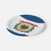 ウェストバージニア州旗を持つ愛国的紙プレート ペーパープレート (アングル)