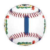 ウェストバージニア州旗を持つ愛国野球 野球ボール (裏面)