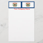 ウェストバージニア州旗を持つ文房具 便箋 (正面)