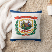 ウェストバージニア州旗アメリカのモージョピロー クッション (ブランケット)