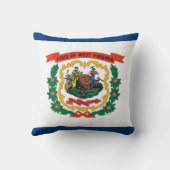 ウェストバージニア州旗アメリカのモージョピロー クッション (裏面)