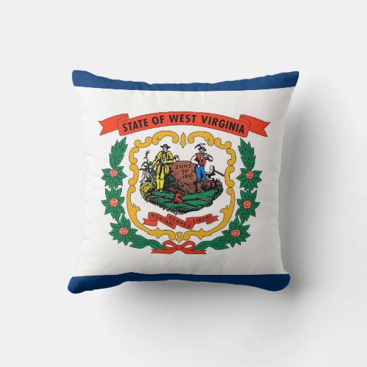 ウェストバージニア州旗アメリカのモージョピロー クッション (裏面)