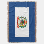 ウェストバージニア州旗デザインデコール スローブランケット (正面縦)