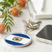 ウェストバージニア州旗デザイン キーホルダー (側面)