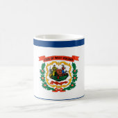 ウェストバージニア州旗デザイン コーヒーマグカップ (中央)