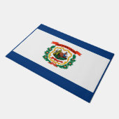 ウェストバージニア州旗デザイン ドアマット (アングル)