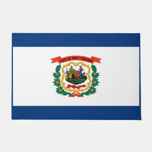 ウェストバージニア州旗デザイン ドアマット (正面)
