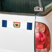 ウェストバージニア州旗デザイン バンパーステッカー (トラック上)