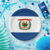 ウェストバージニア州旗デザイン ペーパープレート (パーティー)