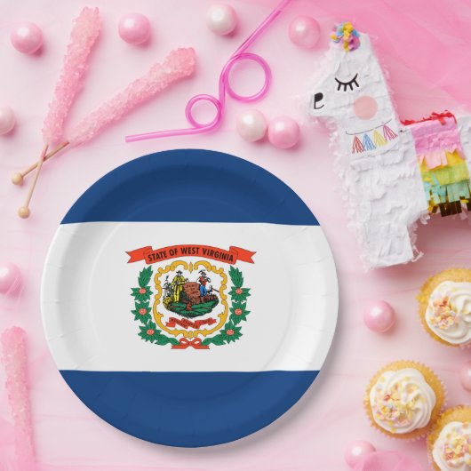 ウェストバージニア州旗デザイン ペーパープレート (パーティー)