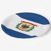 ウェストバージニア州旗デザイン ペーパープレート (アングル)