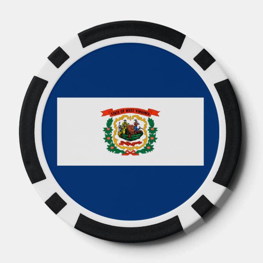 ウェストバージニア州旗デザイン ポーカーチップ (裏面)