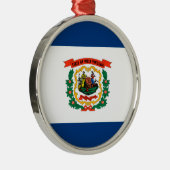 ウェストバージニア州旗デザイン メタルオーナメント (右)