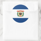 ウェストバージニア州旗デザイン ラウンドシール (バッグ)