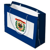 ウェストバージニア州旗デザイン ラージペーパーバッグ (裏面アングル)