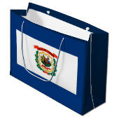 ウェストバージニア州旗デザイン ラージペーパーバッグ (正面アングル)