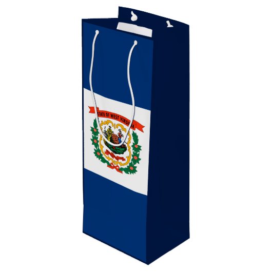 ウェストバージニア州旗デザイン ワインギフトバッグ (裏面アングル)