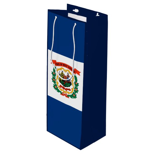 ウェストバージニア州旗デザイン ワインギフトバッグ (正面アングル)
