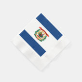 ウェストバージニア州旗デザイン 縁ありカクテルナプキン (角)