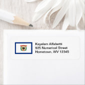 ウェストバージニア州旗差出人住所ラベル ラベル (インサイチュ)