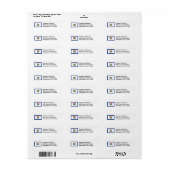 ウェストバージニア州旗差出人住所ラベル ラベル (フルシート)