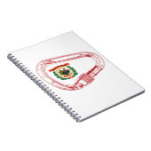 ウェストバージニア州旗登山カラビナー ノートブック (右側)